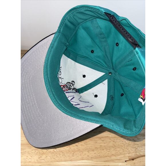 Vtg 90s Disney Mickey Unlimited Hat Embroidered Colorblock Snapback Trucker Cap - Picture 9 of 9